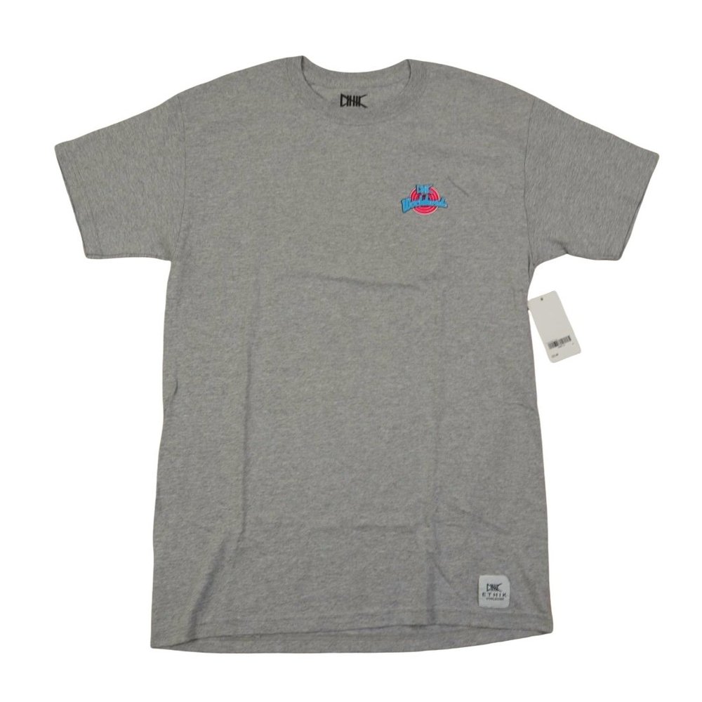 NWT ETHIK WORLDWIDE t-shirt short sleeve/ gray color / graphic logo tee
